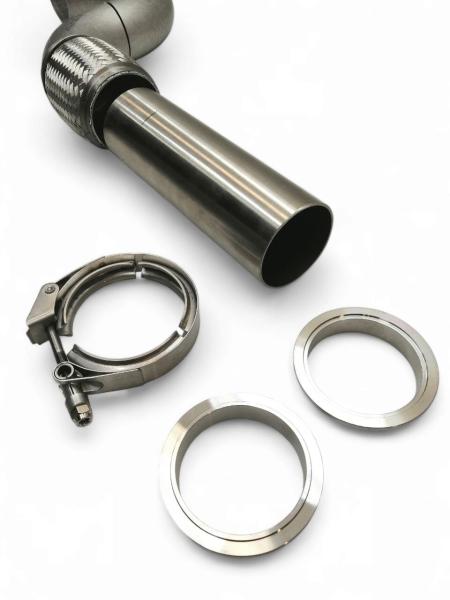 76mm Downpipe Bausatz für externes 38mm Wastegate mit 4Loch Anbindung zur Abgasseite